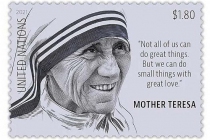 Liên Hợp Quốc tôn vinh Mẹ Têrêsa nơi một con tem bưu chính