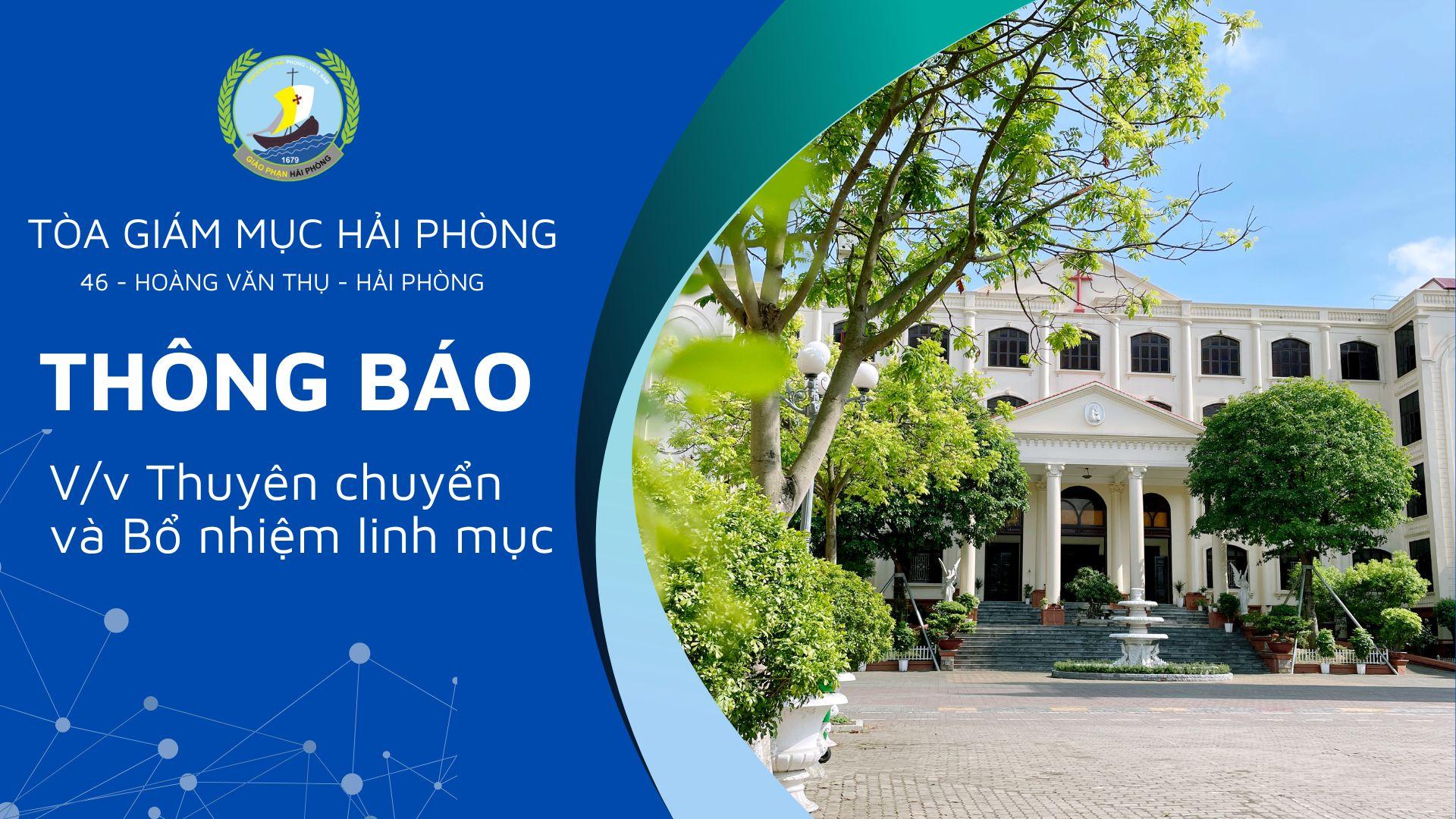 Thông báo: Thuyên chuyển và Bổ nhiệm linh mục