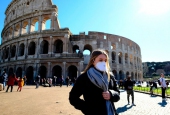 outside the Colosseum in Rome on February 28 Getty Images