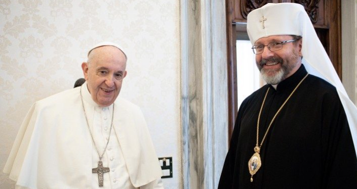 ĐTC Phanxicô và Đức Tổng giám mục trưởng Sviatoslav Shevchuk, lãnh đạo Công giáo Đông phương Ucraina 