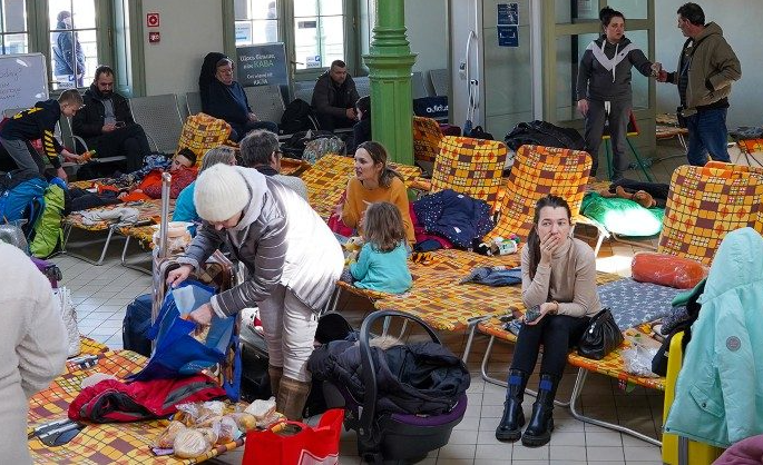 2022.03.01 rifugiati ucraini, profughi ucraini in Polonia, Caritas Polonia, conflitto Russia Ucraina (Credit Caritas Polonia)