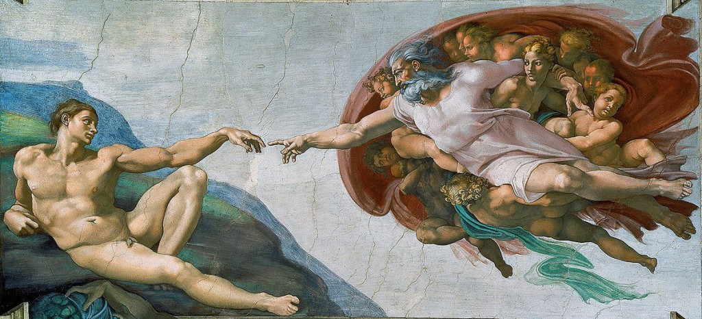 Bức họa “The Creation of Adam” của Michelangelo Buonarroti tại tại Nhà nguyện Sistine, Roma